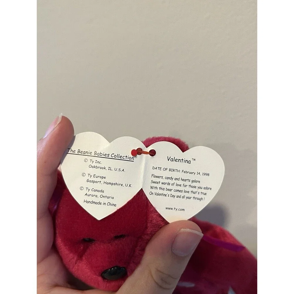 Valentina 2000 Ty Beanie Buddy Bear Retired With Tag Vintage Toy Mint Condition